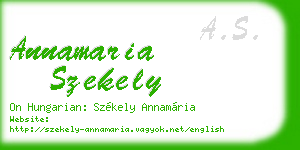 annamaria szekely business card